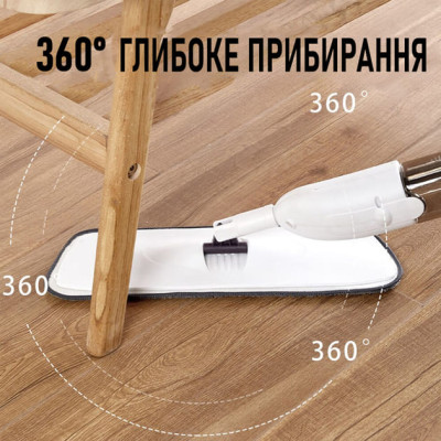Швабра  з розпилювачем телескопічна з віджимом Біла Aurora Water Spray Mop 