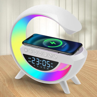 Настольная лампа, ночник 3401 RGB Rainbow с беспроводной зарядкой