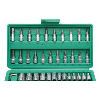 Набор инструментов 46 предметов в кейсе PIECE TOOL SET (красный) Набор инструментов 46 предметов в кейсе PIECE TOOL SET (красный)