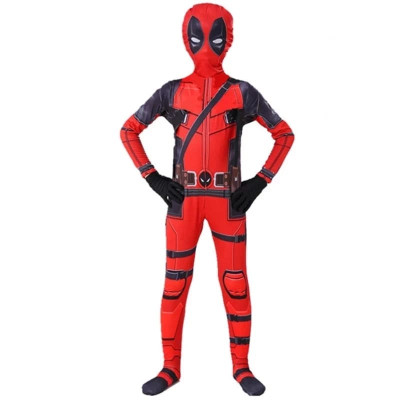 Костюм / Комбинезон + Балаклава + перчатки Дедпул Deadpool детский L