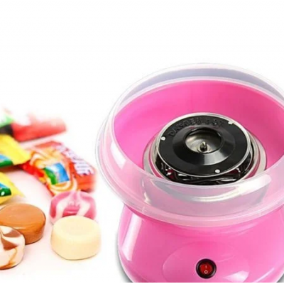 Аппарат для приготовления сахарной сладкой ваты в домашних условиях Cotton Candy Maker розовый