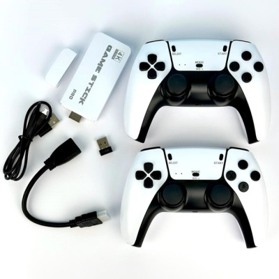 Игровая Консоль GameStick в HDMI с Беспроводными Джойстиками M15 64GB 20000 игр, Белая