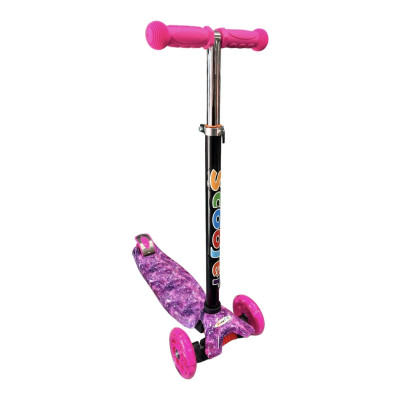 Трехколесный самокат Scooter Maxi цвет Розовый Космос