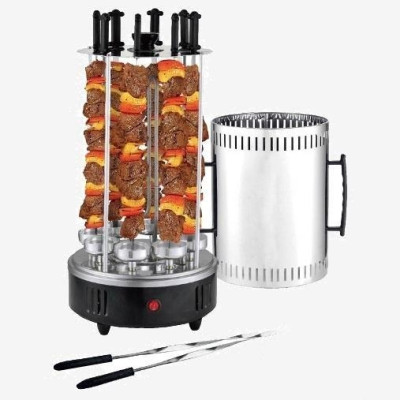 Электрошашлычница вертикальная на 6 шампуров, 1000W, Kebabs Machine / Домашняя электрическая шашлычница