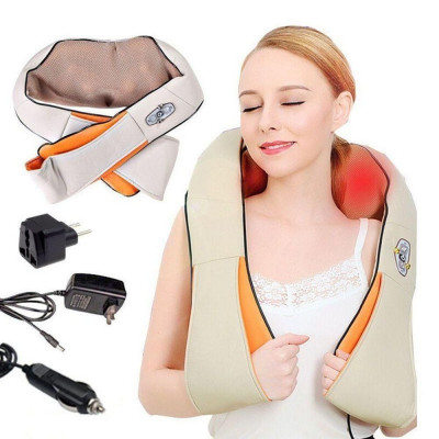 Роликовый массажер для спины и шеи massager of neck kneading 
