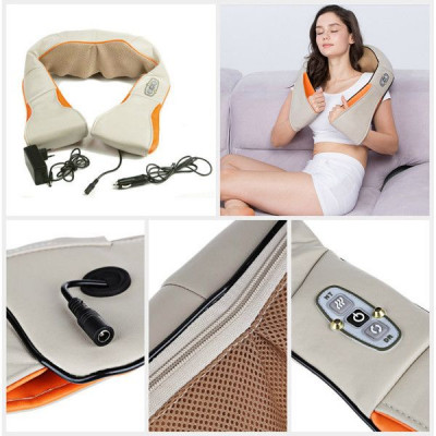 Роликовый массажер для спины и шеи massager of neck kneading Роликовый массажер для спины и шеи massager of neck kneading