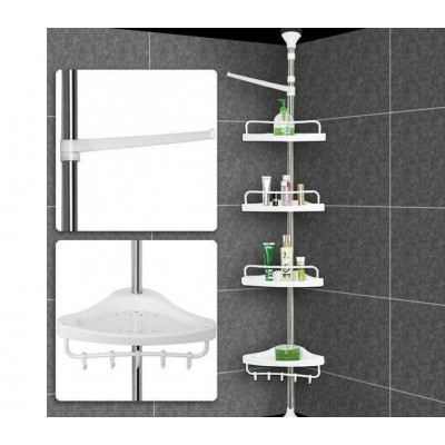Угловая полка для ванной комнаты Multi Corner Shelf, металлическая Угловая полка для ванной комнаты Multi Corner Shelf, металлическая