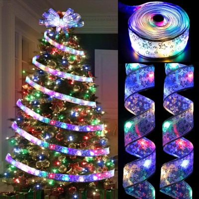 Светодиодная елочная гирлянда в виде ленты 50 Led 5 метров Christmas Decoration Мульти