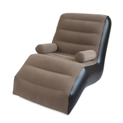 Надувний диван Inflatable Sofa з підлокітником, домашнє складне крісло 80x140x85.