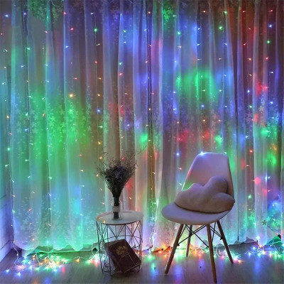 Гірлянда водопад 240 LED, 3*2 м, мульти, перемикач режимів.