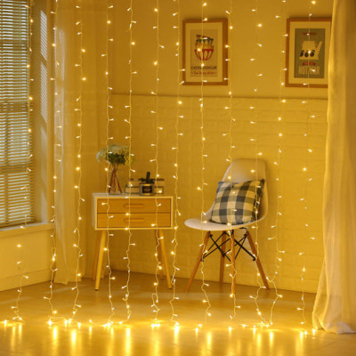 Гирлянда водопад 240 Led, 3*2 м, теплый белый. Переключатель режимов