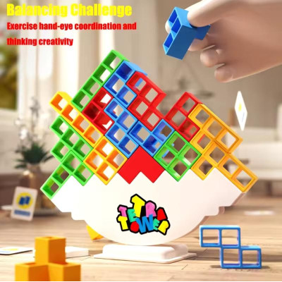 Балансирующая тетрис башня (tetris/tetra tower) на 16 блоков