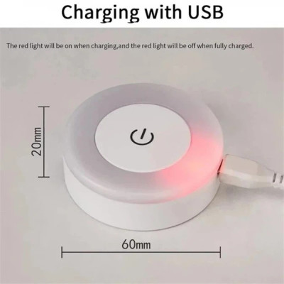 Сенсорный LED ночник SK с аккумулятором и зарядкой MicroUSB