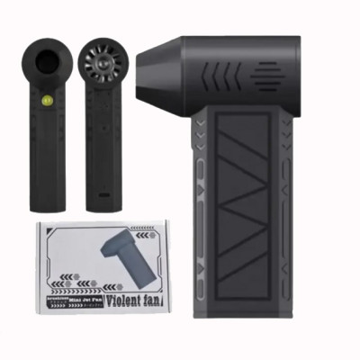 Портативна акумуляторна турбоповітродувка USB для ПК та авто з підсвіткою, 5000 mAh