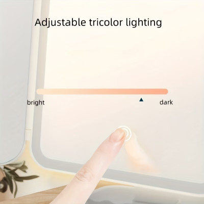Складне косметичне LED-дзеркало потрійне акумуляторне з підсвіткою біле