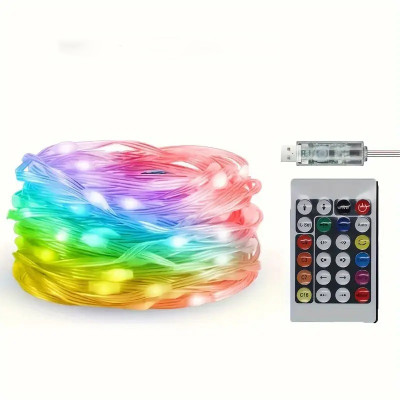 Гирлянда 200 LED, 20 м, USB, с пультом ДУ, мульти