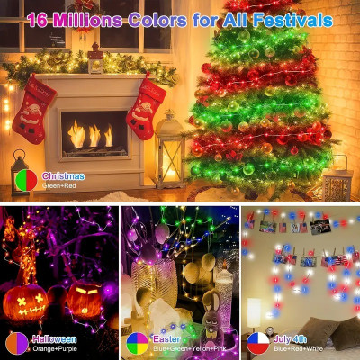 Гирлянда 200 LED, 20 м, USB, с пультом ДУ, мульти