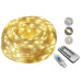 Гирлянда 200 LED, 20 м, USB, с пультом ДУ, теплый белый