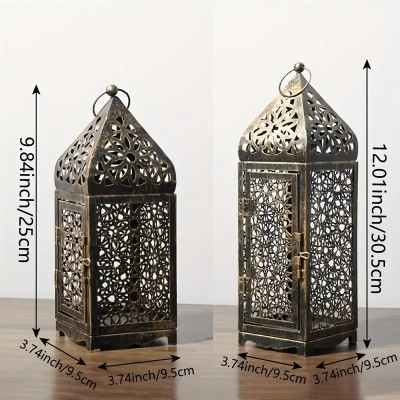 Набор фонарей-подсвечников в марокканском стиле 2 шт.  10*10*25cm