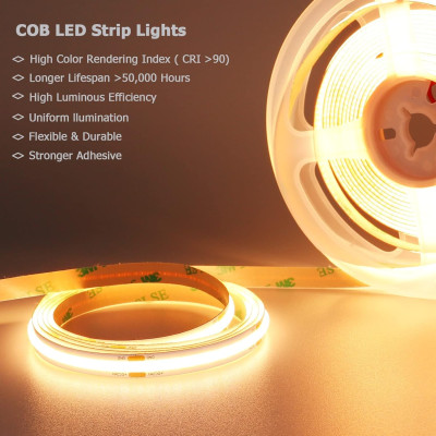 Світлодіодна стрічка Led гнучка 10 м 120 LED, USB, тепле світло