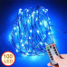 Гірлянда роса нитка 10 метрів USB 100 LED RGB з пультом 8 режимів, синій