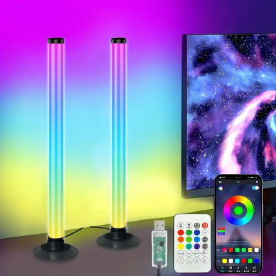Набор 2 шт. RGB умные LED панели с музыкой, USB подсветка для стола, геймерская RGB подсветка для комнаты и офиса