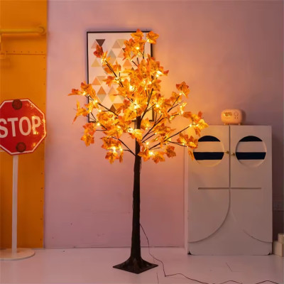 Искусственное кленовое дерево 1.5 м с LED 220В, подсветкой, осенний уличный декор, светильник