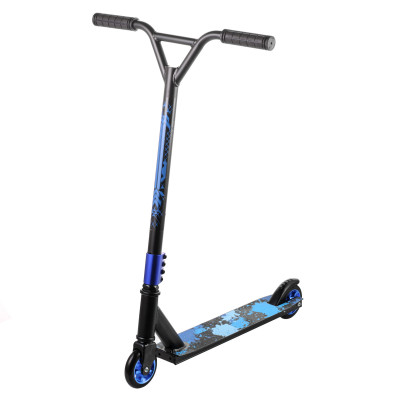 Трюковой самокат Scooter ,колеса 100 мм PU алюминий 6+ Синий (Уценка- без родной коробки) 