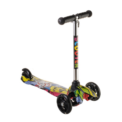 Детский самокат Scooter Mini Хип Хоп с регулируемой ручкой , колеса светящиеся PU , 1+