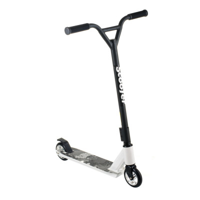 Трюковой самокат Scooter,колеса 110 мм PU алюминий 6+ Белый (Уценка- без родной коробки) 