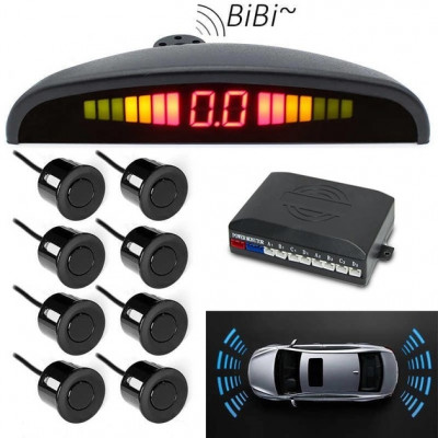 Комплект парковочной системы для авто Assistant Parking Sensor на 8 датчиков Черный (701083)