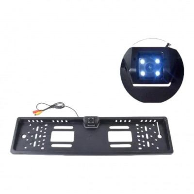 Рамка для автомобильных номеров со встроенной камерой заднего вида JX-9488 Led подсветка