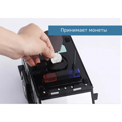 Детская копилка сейф машинка инкассатор с отпечатком пальца