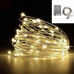 Гирлянда Роса 5м, проволка на батарейках+ USB: 50 LED , Теплый белый