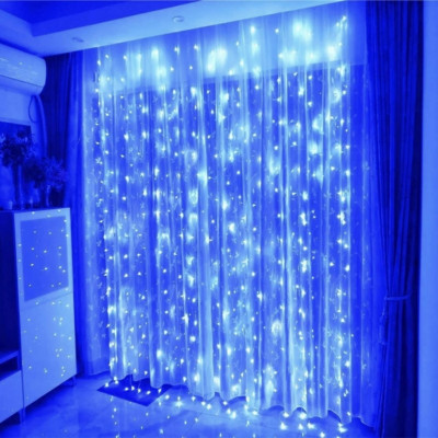 Светодиодная гирлянда штора  3*2м 240 Led Синий