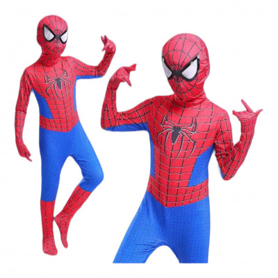 Костюм Спайдер Мен Человек Паук Spider Man Комбинезон + Балаклава 100-130 см Костюм Спайдер Мен Человек Паук Spider Man Комбинезон + Балаклава 100-130 см