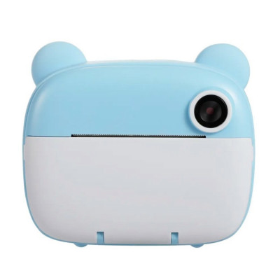 Детский фотоаппарат мгновенной печати Diy instant Digital Camera Синий